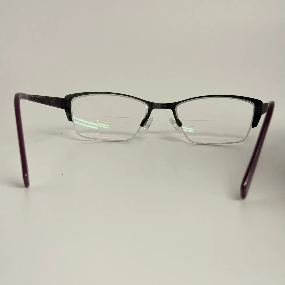 Kliik Denmark 527 716 Purple Semi Rimless Eyeglass Frames 51-13-140 Mens Womens